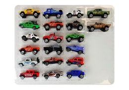 LEAN Toys Zestaw Auta Terenowe Jeep Resoraki Różne Kolory 20 Sztuk