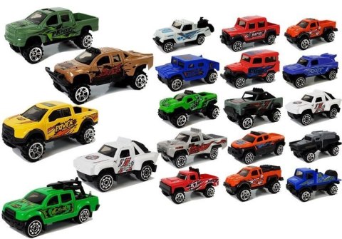 LEAN Toys Zestaw Auta Terenowe Jeep Resoraki Różne Kolory 20 Sztuk LEAN Toys Zestaw Auta Terenowe Jeep Resoraki Różne Kolory 20 Sztuk