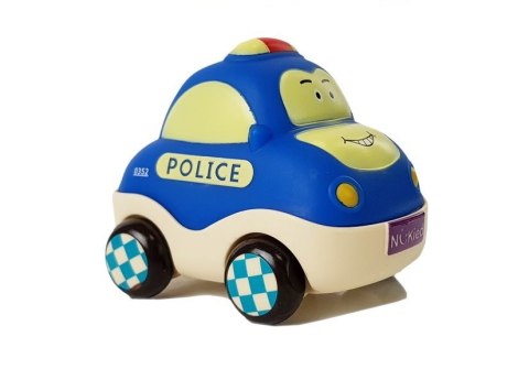 LEAN Toys Zestaw Autek Policja Ambulans dla Niemowlaka z Napędem 4el LEAN Toys Zestaw Autek Policja Ambulans dla Niemowlaka z Napędem 4el