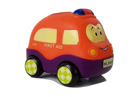 LEAN Toys Zestaw Autek Policja Ambulans dla Niemowlaka z Napędem 4el LEAN Toys Zestaw Autek Policja Ambulans dla Niemowlaka z Napędem 4el