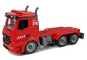 LEAN Toys Zestaw DIY Wóz Strażacki 2w1 Wymienne Podnośniki Śrubokręt Dźwięk Efekty Świetlne Kask