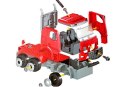 LEAN Toys Zestaw DIY Wóz Strażacki 2w1 Wymienne Podnośniki Śrubokręt Dźwięk Efekty Świetlne Kask