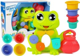 LEAN Toys Zestaw Do Kąpieli Wodospad Żaba + Wiaderka