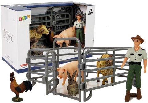 LEAN Toys Zestaw Figurek Zwierzęta Domowe Farma Rolnik Owca Baran LEAN Toys Zestaw Figurek Zwierzęta Domowe Farma Rolnik Owca Baran