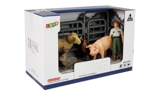 LEAN Toys Zestaw Figurek Zwierzęta Domowe Farma Rolnik Owca Baran LEAN Toys Zestaw Figurek Zwierzęta Domowe Farma Rolnik Owca Baran