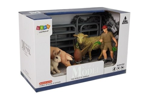 LEAN Toys Zestaw Figurek Zwierzęta Domowe Farma Rolnik Owca Baran LEAN Toys Zestaw Figurek Zwierzęta Domowe Farma Rolnik Owca Baran