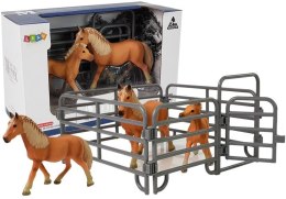 LEAN Toys Zestaw Figurek Zwierzęta Konie Zagroda Źrebie Kucyk Farma