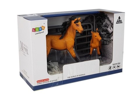 LEAN Toys Zestaw Figurek Zwierzęta Konie Zagroda Źrebie Kucyk Farma LEAN Toys Zestaw Figurek Zwierzęta Konie Zagroda Źrebie Kucyk Farma