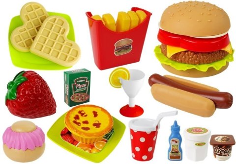 LEAN Toys Zestaw Hamburger z Artykułami Spożywczymi Fast Food LEAN Toys Zestaw Hamburger z Artykułami Spożywczymi Fast Food