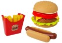 LEAN Toys Zestaw Hamburger z Artykułami Spożywczymi Fast Food
