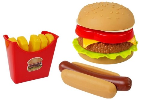 LEAN Toys Zestaw Hamburger z Artykułami Spożywczymi Fast Food LEAN Toys Zestaw Hamburger z Artykułami Spożywczymi Fast Food