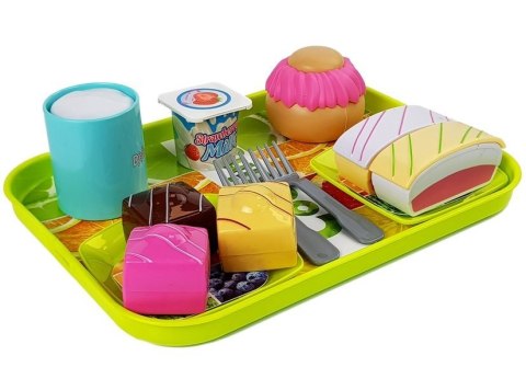LEAN Toys Zestaw Jedzenia Deser Ciasto z Tacką LEAN Toys Zestaw Jedzenia Deser Ciasto z Tacką