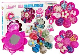 LEAN Toys Zestaw Koralików do Biżuterii DIY Składane Pudełko z Lusterkiem