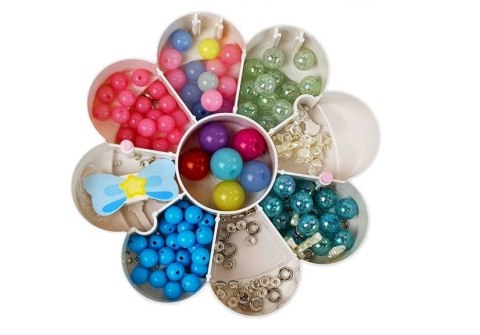 LEAN Toys Zestaw Koralików do Biżuterii DIY Składane Pudełko z Lusterkiem LEAN Toys Zestaw Koralików do Biżuterii DIY Składane Pudełko z Lusterkiem