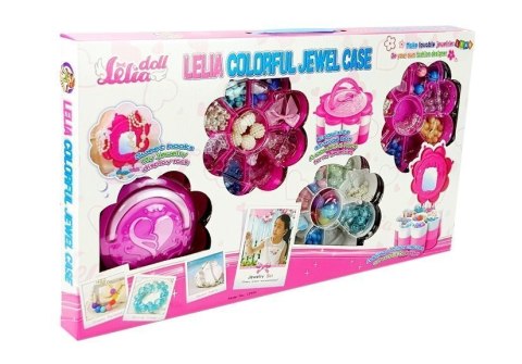 LEAN Toys Zestaw Koralików do Biżuterii DIY Składane Pudełko z Lusterkiem LEAN Toys Zestaw Koralików do Biżuterii DIY Składane Pudełko z Lusterkiem
