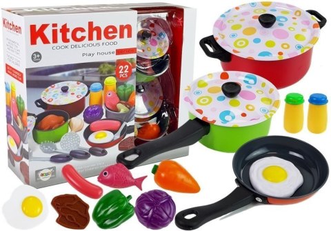 LEAN Toys Zestaw Kuchenny Naczynia Kucharz 22 elementów LEAN Toys Zestaw Kuchenny Naczynia Kucharz 22 elementów