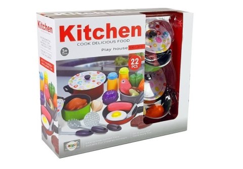 LEAN Toys Zestaw Kuchenny Naczynia Kucharz 22 elementów LEAN Toys Zestaw Kuchenny Naczynia Kucharz 22 elementów