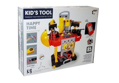 LEAN Toys Zestaw Majsterkowicza na baterie 3w1 Walizka Warsztat 85 elementów 56cm LEAN Toys Zestaw Majsterkowicza na baterie 3w1 Walizka Warsztat 85 elementów 56cm