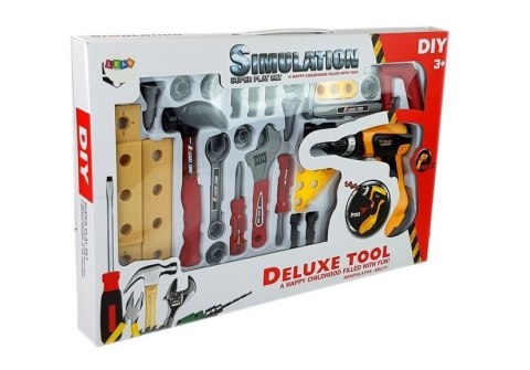 LEAN Toys Zestaw Narzędzi dla Majsterkowicza 29 Elementów Wiertarka Młotek Piła LEAN Toys Zestaw Narzędzi dla Majsterkowicza 29 Elementów Wiertarka Młotek Piła