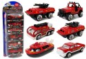 LEAN Toys Zestaw Pojazdów Straży Pożarnej Resoraki 1:64 6 Sztuk