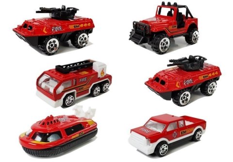 LEAN Toys Zestaw Pojazdów Straży Pożarnej Resoraki 1:64 6 Sztuk LEAN Toys Zestaw Pojazdów Straży Pożarnej Resoraki 1:64 6 Sztuk