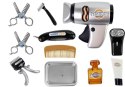 LEAN Toys Zestaw Salon Fryzjerski Dziecięcy Barber Suszarka Maszynka Akcesoria Srebrny