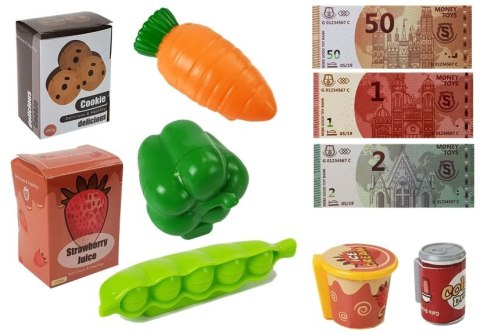 LEAN Toys Zestaw Sklepowy Kasa z Mikrofonem, Dźwiękiem, Terminalem LEAN Toys Zestaw Sklepowy Kasa z Mikrofonem, Dźwiękiem, Terminalem