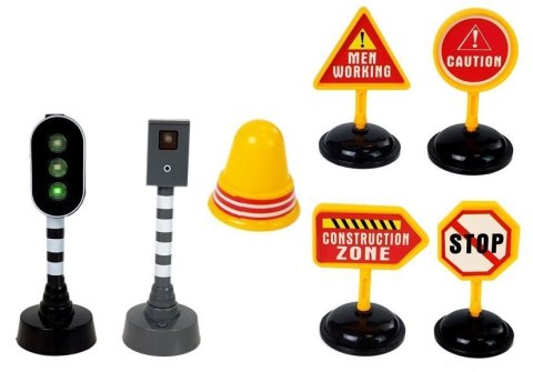 LEAN Toys Zestaw Wywrotka 1:14 Znaki Drogowe Światła Fotoradar Żółta LEAN Toys Zestaw Wywrotka 1:14 Znaki Drogowe Światła Fotoradar Żółta