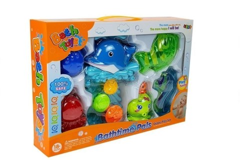 LEAN Toys Zestaw do Kąpieli Delfinek Zwierzęta Morskie Plastikowe Wodospad LEAN Toys Zestaw do Kąpieli Delfinek Zwierzęta Morskie Plastikowe Wodospad