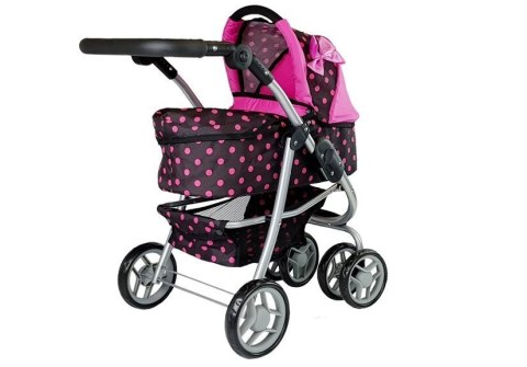 Alice Wózek Spacerówka 2 w1 z Torbą Gondola Czarno- Różowy Alice Wózek Spacerówka 2 w1 z Torbą Gondola Czarno- Różowy