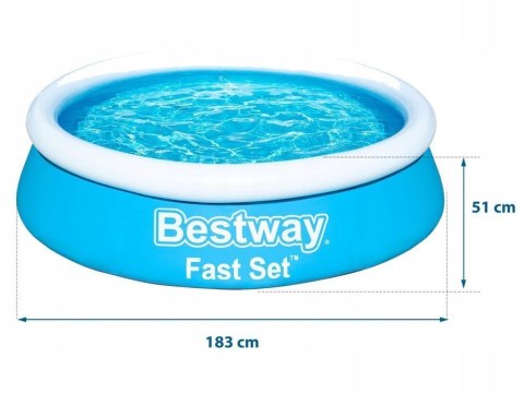 Bestway Basen ogrodowy rozporowy 183 x 51 cm Bestway 57392 Bestway Basen ogrodowy rozporowy 183 x 51 cm Bestway 57392