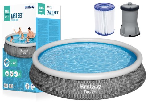Bestway Basen ogrodowy rozporowy 396 x 84 cm Bestway 57376 Bestway Basen ogrodowy rozporowy 396 x 84 cm Bestway 57376