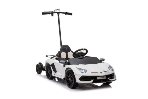 LEAN CARS Auto Na Akumulator Lamborghini Aventador SX2018 Biały z Platformą LEAN CARS Auto Na Akumulator Lamborghini Aventador SX2018 Biały z Platformą