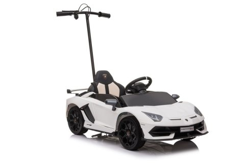 LEAN CARS Auto Na Akumulator Lamborghini Aventador SX2018 Biały z Platformą LEAN CARS Auto Na Akumulator Lamborghini Aventador SX2018 Biały z Platformą