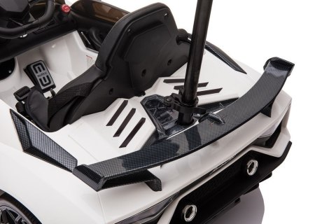 LEAN CARS Auto Na Akumulator Lamborghini Aventador SX2018 Biały z Platformą LEAN CARS Auto Na Akumulator Lamborghini Aventador SX2018 Biały z Platformą