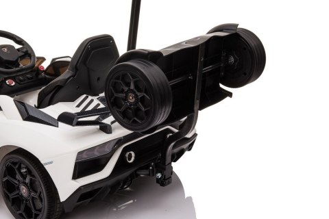 LEAN CARS Auto Na Akumulator Lamborghini Aventador SX2018 Biały z Platformą LEAN CARS Auto Na Akumulator Lamborghini Aventador SX2018 Biały z Platformą