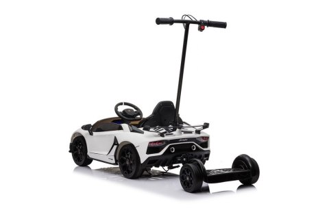 LEAN CARS Auto Na Akumulator Lamborghini Aventador SX2018 Biały z Platformą LEAN CARS Auto Na Akumulator Lamborghini Aventador SX2018 Biały z Platformą