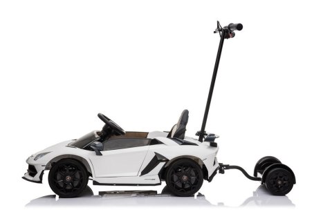 LEAN CARS Auto Na Akumulator Lamborghini Aventador SX2018 Biały z Platformą LEAN CARS Auto Na Akumulator Lamborghini Aventador SX2018 Biały z Platformą