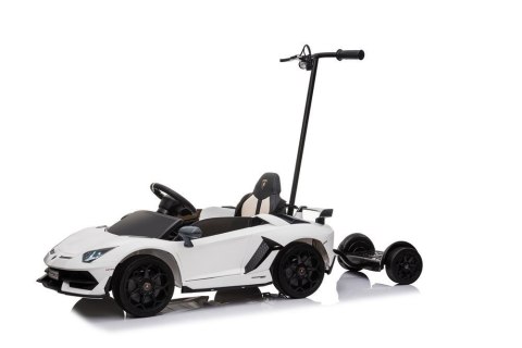 LEAN CARS Auto Na Akumulator Lamborghini Aventador SX2018 Biały z Platformą LEAN CARS Auto Na Akumulator Lamborghini Aventador SX2018 Biały z Platformą