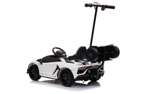 LEAN CARS Auto Na Akumulator Lamborghini Aventador SX2018 Biały z Platformą LEAN CARS Auto Na Akumulator Lamborghini Aventador SX2018 Biały z Platformą