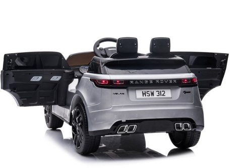 LEAN CARS Auto na Akumulator Range Rover Srebrny Lakier LEAN CARS Auto na Akumulator Range Rover Srebrny Lakier