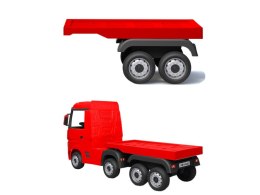 LEAN CARS Naczepa do pojazdu na akumulator HL358 Mercedes Scania Actros czerwona