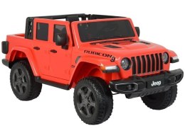 LEAN CARS Samochód na akumulator Jeep Rubicon 6768R czerwony