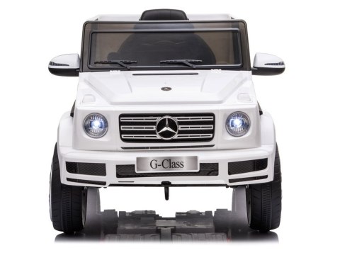 LEAN CARS Samochód na akumulator Mercedes G500 biały LEAN CARS Samochód na akumulator Mercedes G500 biały