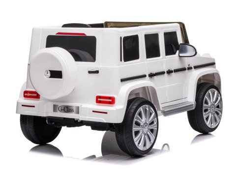 LEAN CARS Samochód na akumulator Mercedes G500 biały LEAN CARS Samochód na akumulator Mercedes G500 biały