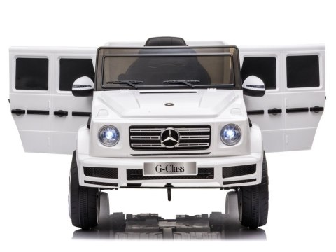 LEAN CARS Samochód na akumulator Mercedes G500 biały LEAN CARS Samochód na akumulator Mercedes G500 biały
