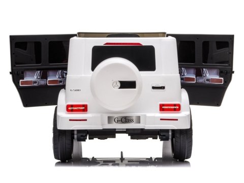 LEAN CARS Samochód na akumulator Mercedes G500 biały LEAN CARS Samochód na akumulator Mercedes G500 biały
