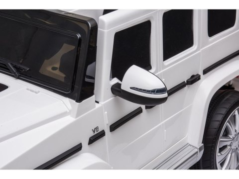 LEAN CARS Samochód na akumulator Mercedes G500 biały LEAN CARS Samochód na akumulator Mercedes G500 biały