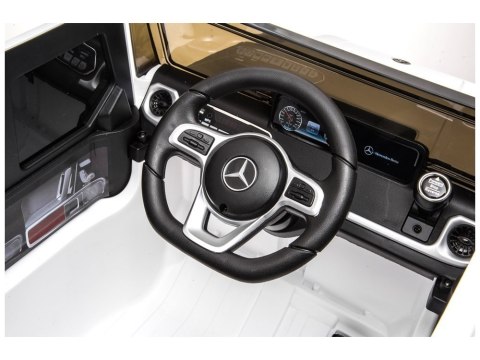 LEAN CARS Samochód na akumulator Mercedes G500 biały LEAN CARS Samochód na akumulator Mercedes G500 biały