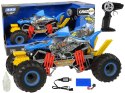 LEAN Toys Auto Terenowe Rekin Zdalnie Sterowany 1:10 2.4G Niebieski 15 km/h Para Wodna